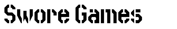 Swore Games font preview